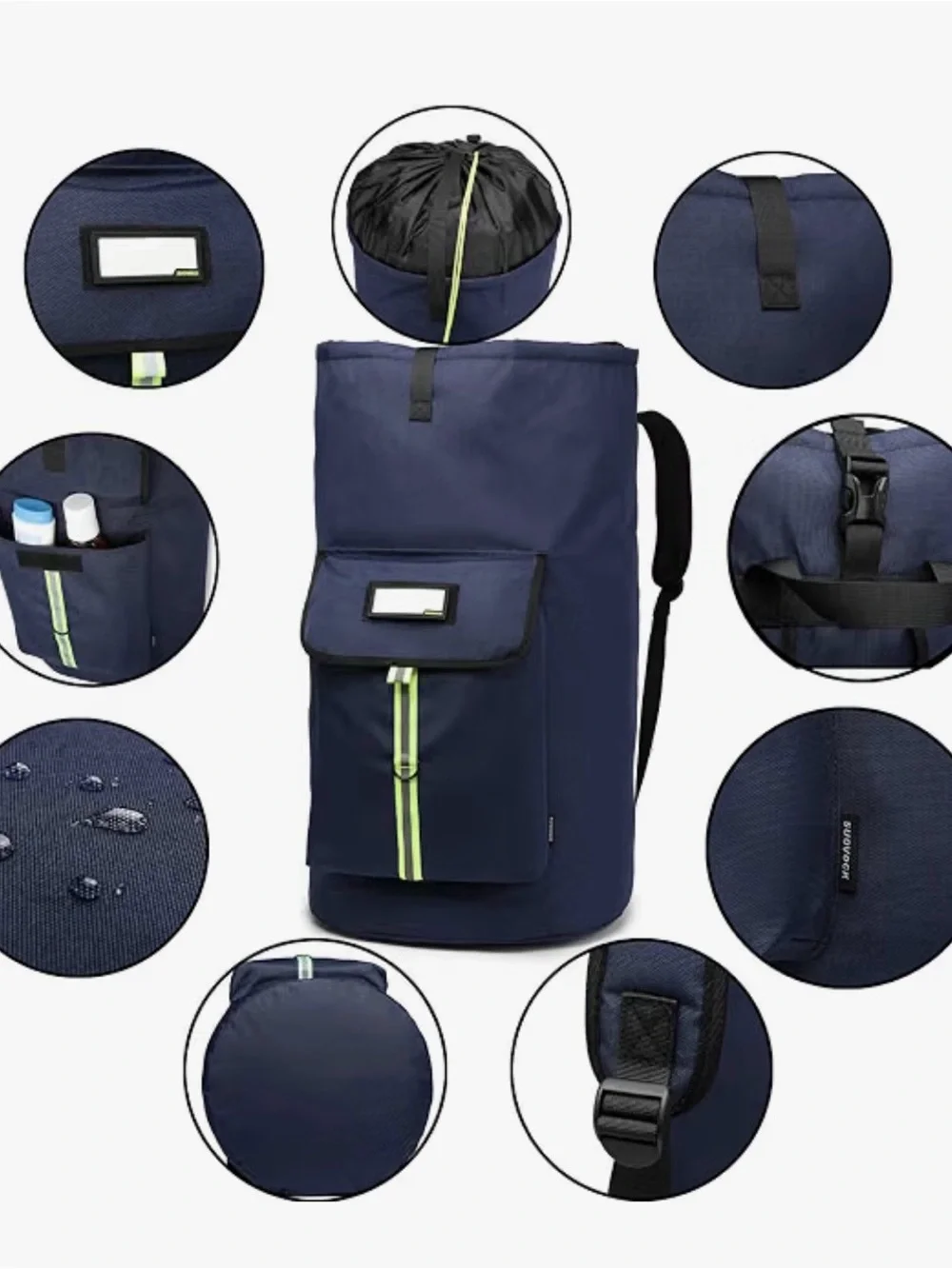 Navy Backpack with Reflective Stripe